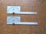 (2) Stainless Steel No. 183 Protractors - SPI & SK Trade Mark Made in Japan 