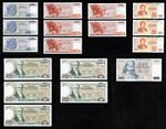 GREECE LAST DRACHMAS 1978-97:50X3,100X5,200X3,500X5,5000 TOT 17 CRISP UNC HI CV