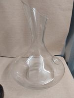 Modern Art Glass Wine Decanter Carafe Clear Sculptural Scandinavian Style