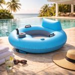 Electric Inflatable Buoyant Float Handle Motorized Swim Float Cup Holder