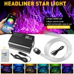 500PCS Car Home Headliner Twinkle Star Light Kit Shooting Star Fiber Optic Light