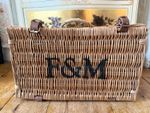 Medium Fortnum and Mason F&M Wicker Hamper Basket 40cm X 24cm X 17cm