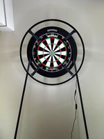 Winmau Blade 6 Dual Core Dartboard with Vertex Portable Stand & Corona Light