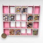 Bitty Pop Boxes Display Shelf 30 Slots Organizer Storage Pink White