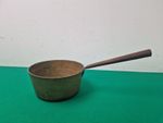 Antique Brass Saucepan with Cast Iron Handle