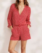 BA&SH Size 0 / XS / UK 6 - 8 Choopa Red Print Viscose Boho Playsuit