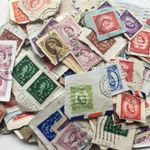 50g WILDINGS GB/UK/British Stamps ON Paper Mixed from Kiloware Watermarks