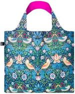 LOQI  William Morris Strawberry Thief Shopping Tote Bag with Birds and fruit