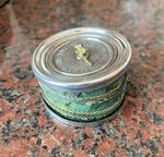 UNUSUAL ANTIQUE 19TH GEORGIAN/VICTORIAN EXPANDING PURSE/BOX PRINCE WALES FEATHER