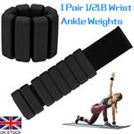 1 Pair Wearable Wrist & Ankle Weights Silicone Bracelet Wrist Bangles Workout UK