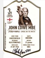 John Lowe Small Signed Ultimate Card INC FREE P&P TO UK ONLY