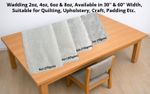 Polyester Wadding 2, 4, 6 & 8oz for Quilting Upholstery Craft Padding Fillings