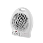 Warmlite Thermo Fan Heater with 2 Heat Settings and Overheat Protection, White,