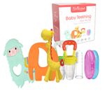 7PCS Organic Natural Silicone Baby Teething Toy Set ☆ BPA Free Babies Teethers