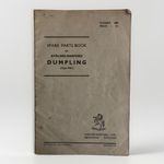Aveling Barford Dumpling Spare Parts Book Factory Original