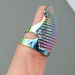 3 pcs Hand Sewing Thimble Finger Protector Quilting Metal Thimble Ring DIY Tool