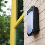 LED 15W Wall Light Slimline Wall Pack Commercial Lighting Black Fitting Daylight