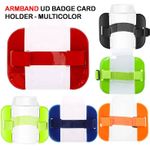High Visibility Security Arm Band ID Badge Card Holder SIA Armband Yellow Red ..