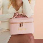 Personalised Vanity Case, Custom Cosmetic Toiletry Makeup Bag Jewellery Box