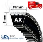 AX SEC V BELT ( AX SECTION BRANDED 13 x 8MM V BELT ) - CHOOSE SIZE IN INCHES)