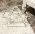 6'' Merkaba Star Clear Crystal Singing Pyramid for Sound Healing Bath Reiki