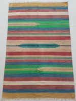 Vintage Handmade Traditional Turkish Striped Kilim Floor Rug Carpet 178x120 cm