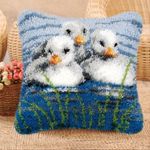 Cute Animal Duck Latch Hook Cushion Kit DIY Pillow Cover For Beginner Pillowcase