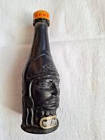 Vintage Licor Manco Capac Miniature Black Glass Bottle Empty. 1960s/70s Spain