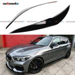 For BMW 1 Series F20 F21 Headlight Eyebrows Eyelids Trims Gloss Black 2015-2019