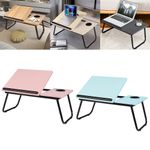 Folding Laptop Bed Table Breakfast Tray Portable Computer Angle Adjustable Desk