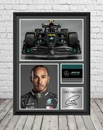 Lewis Hamilton Signed Photo Print Poster Formula One Mercedes Memorabilia
