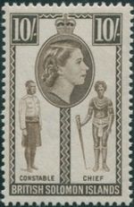 Solomon Islands 1956 SG95 10/- Native Constable and Chief MNH