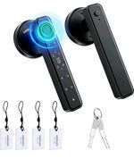 AIMNAPS Fingerprint & Biometric Smart Door Lock, Keypad, Black 2 Keys,4 Cards