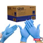 Nitrile Blue Disposable Gloves, Latex & Powder Free, All Sizes 100 500 1000 2000