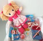 Girls Christmas Eve Box Filled Gift Set Rag Doll Activity Book Treats Toys Xmas