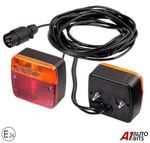 Pre Wired Trailer Van Rear Tail Towing Light Board Lights Lamps + 7.5m Cable E24