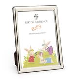 5x3,5”in Hallmarked Solid 925 Sterling Silver Baby Photo Frame 7370/9x13BA*G4*UK