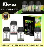UWELL Caliburn GPP Pods G3, G3 PRO, & G4 - 0.4Ω 0.6Ω 0.9Ω 1.2Ω - Pack of 4