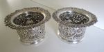 Pair Large Victorian Silver Plated Wine, Champagne Bottle Coasters, Circa 1890