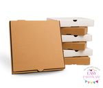 Plain Pizza Boxes, Takeaway Pizza Box, Brown & White 7 - 16 inch Packaging Boxes