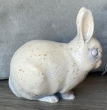 Vintage Ceramic  Speckled Rabbit Figurine – Mid Century Pottery Bunny Ornament