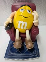 Vintage M&Ms Lazy Boy  Dispenser Armchair Yellow Character Collectable 1999