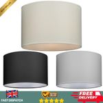 Modern Fabric Light Shade Table Lamp Shade Pendant Light Fitting  Easy Fit Drum