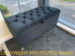 Ottoman Storage Box Chesterfield Velvet Blanket Toy Box  Pouffe Bench Footstool