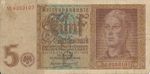 Currency Germany 1939 WW2 Fascism War 5 Reichmark Funf 5 Circulated WORN Aged