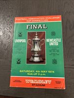 1974 LIVERPOOL V NEWCASTLE UTD UNITED FA CUP FINAL @ WEMBLEY PROGRAMME