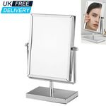 Dual Sided Magnifying Make Up Mirror Vanity Freestanding Bathroom Shaving Mirror