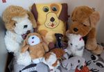 8 Dog Soft Toys Plush Bundle Vintage 1980s Puppy Cushion Keyring Stuffed Animals