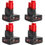 for Milwaukee M12 LED XC 6.0Ah High Capacity Li-Ion Battery 12V 48-11-2402 2401