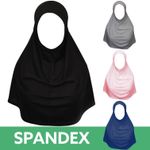 Instant School Hijab Cotton (Spandex) Yusra Amira  Plain School Madrasah Hijab.